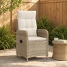 Chaise de jardin inclinable Beige et blanc crème 637374637374
