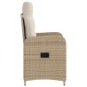 Chaise de jardin inclinable Beige et blanc crème 637374637374