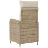 Chaise de jardin inclinable Beige et blanc crème 637374637374