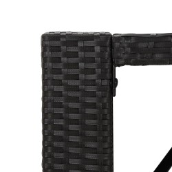 Ensemble de bar de jardin 5 pcs avec coussins noir poly rotin 637378637378