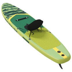 Planche de SUP avec siège 2-en-1 POSEIDON 366 x 81 x 15 cm Vert 637379637379