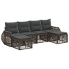 Ensemble de canapé de jardin 6 pcs Gris et Gris foncé polyrotin 637381637381