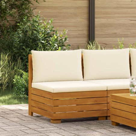 Sofa de jardin milieu Bois d'Acacia Massif Marron 637384637384