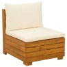 Sofa de jardin milieu Bois d'Acacia Massif Marron 637384637384