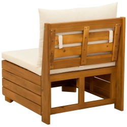 Sofa de jardin milieu Bois d'Acacia Massif Marron 637384637384