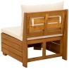 Sofa de jardin milieu Bois d'Acacia Massif Marron 637384637384