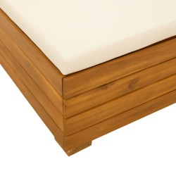 Sofa de jardin milieu Bois d'Acacia Massif Marron 637384637384