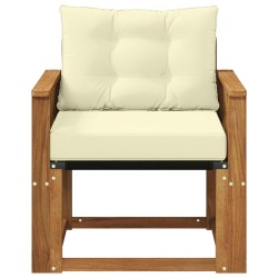 Sofa de milieu extérieur Bois d'acacia massif et Textilène 637386637386