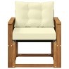 Sofa de milieu extérieur Bois d'acacia massif et Textilène 637386637386