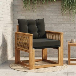 Sofa de milieu extérieur Bois d'Acacia Massif Naturel 637387637387