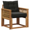 Sofa de milieu extérieur Bois d'Acacia Massif Naturel 637387637387