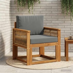 Sofa de milieu extérieur Bois d'Acacia Massif Naturel 637394637394