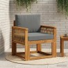 Sofa de milieu extérieur Bois d'Acacia Massif Naturel 637394637394