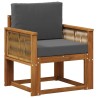 Sofa de milieu extérieur Bois d'Acacia Massif Naturel 637394637394