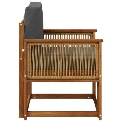 Sofa de milieu extérieur Bois d'Acacia Massif Naturel 637394637394