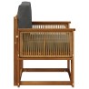 Sofa de milieu extérieur Bois d'Acacia Massif Naturel 637394637394