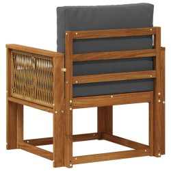 Sofa de milieu extérieur Bois d'Acacia Massif Naturel 637394637394