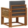 Sofa de milieu extérieur Bois d'Acacia Massif Naturel 637394637394