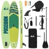 Planche de SUP avec siège 2-en-1 POSEIDON 305 x 76 x 15 cm Vert 637397637397