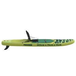 Planche de SUP avec siège 2-en-1 POSEIDON 305 x 76 x 15 cm Vert 637397637397