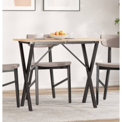 Pieds de table à manger cadre en X 80x40x73 cm acier 637398637398