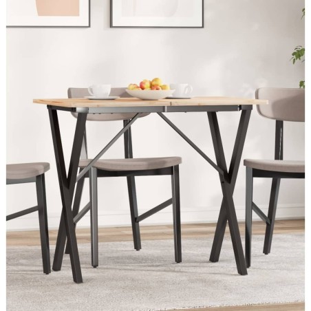 Pieds de table à manger cadre en X 80x40x73 cm acier 637398637398