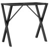 Pieds de table à manger cadre en X 80x40x73 cm acier 637398637398