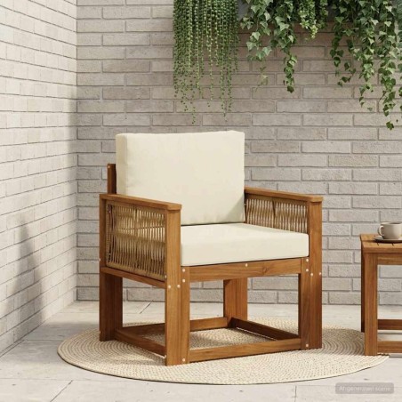 Sofa de milieu extérieur Bois d'Acacia Massif Naturel 637399637399