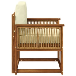 Sofa de milieu extérieur Bois d'Acacia Massif Naturel 637399637399