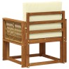 Sofa de milieu extérieur Bois d'Acacia Massif Naturel 637399637399