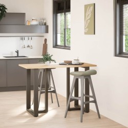 Pieds de table de bar en T, 2 pièces, noir, 60 x 35 x (90-91) cm, acier 637402637402