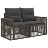 Ensemble de canapé de jardin 6 pcs Gris et Gris foncé polyrotin 637403637403