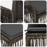 Ensemble de canapé de jardin 6 pcs Gris polyrotin 637404637404