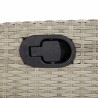 Ensemble à manger de jardin et coussins 5 pcs gris clair rotin 637407637407