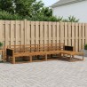 Ensemble de canapés d'extérieur 5 pcs Naturel 637408637408