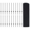 Clôture en fil soudé avec poteaux 50 x 0,8 m Gris Maille 637416637416