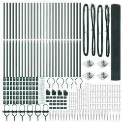 Clôture en fil soudé avec pointes 50 x 1,2 m Vert Maille 637426637426