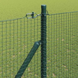 Clôture en fil soudé avec pointes 25 x 1,4 m Vert Maille 637428637428