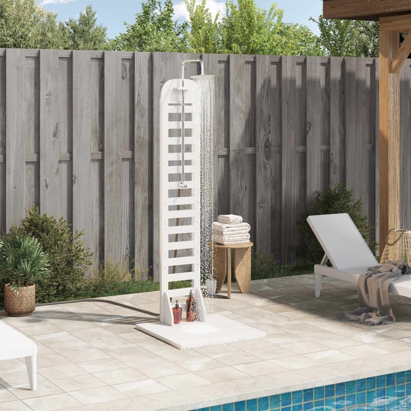 Douche d'extérieur 223 cm Blanc 637431637431