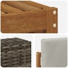Ensemble de canapés d'extérieur 4 pcs Naturel et gris clair 637434637434