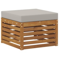 Ensemble de canapés d'extérieur 4 pcs Naturel et gris clair 637435637435