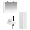 Ensemble d'armoire de salle de bain 4 pcs Blanc 637438637438