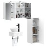 Ensemble d'armoire de salle de bain 4 pcs Blanc 637438637438