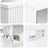 Ensemble d'armoire de salle de bain 4 pcs Blanc 637438637438