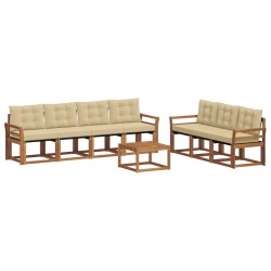 Ensemble de canapés d'extérieur 8 pcs Naturel et Beige 637439637439