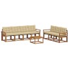 Ensemble de canapés d'extérieur 8 pcs Naturel et Beige 637439637439