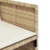 Ensemble à manger de jardin et coussins 9 pcs beige Poly rotin 637440637440