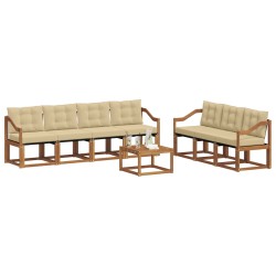 Ensemble de canapés d'extérieur 8 pcs Naturel et Beige 637442637442