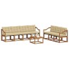 Ensemble de canapés d'extérieur 8 pcs Naturel et Beige 637442637442
