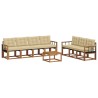 Ensemble de canapés d'extérieur 8 pcs Naturel et Beige 637444637444